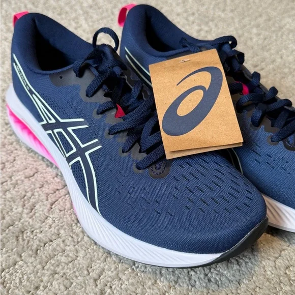 NWT Women’s ASICS Gel-Excite 10 Sneakers Navy + Hot Pink - Picture 3 of 10